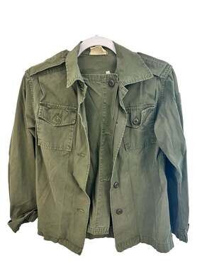 Vintage 1974 US Military Women's OG-107 Utility Shirt Jacket Size 8